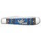 Case Cutlery Embellished Smooth Natural Bone Trapper 6254 S W/Color Wash/Black Definition Velvet Box Dove CAS-38715 - alternate 3